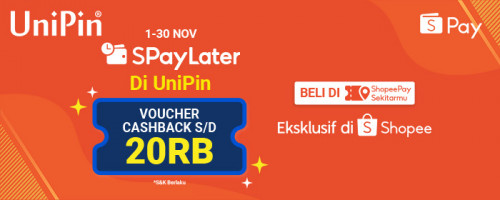 Promo November – Top up di UniPin dan Bayar Pakai SpayLater!